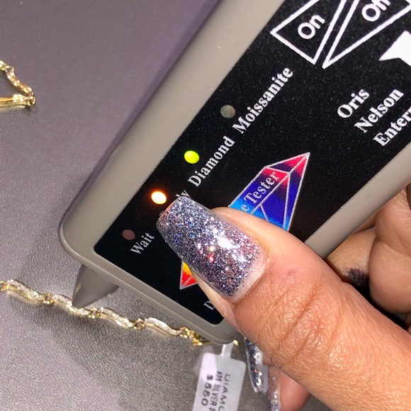 10k gold vermeil Real Diamond Genuine natural dainty elegant bracelet NOT CZ WOW - Picture 6 of 8